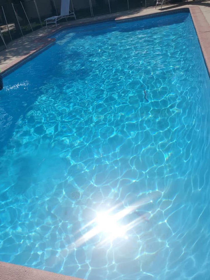 Same pool crystal clear after Excellent Pool Care recovery service