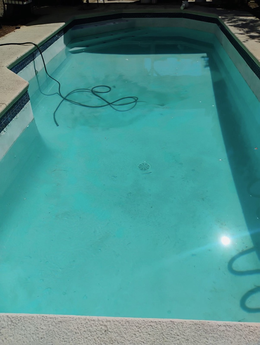 Pool surface freshly acid washed by Excellent Pool Care